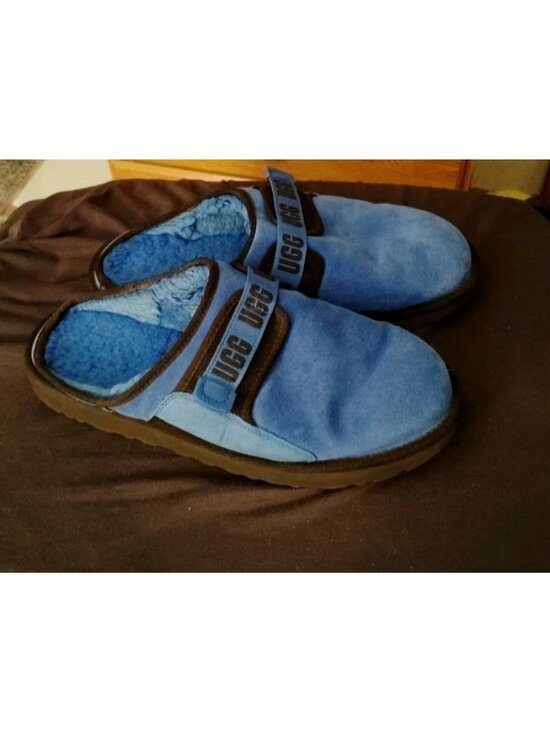 UGG BLUE DUNE SLIP-ON SUEDE/ SHEEPSKIN COMFORT SLIPPERS, Men’s Size 14 main image 4